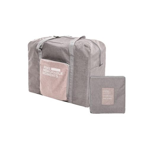 Exclusive Suede Foldable Travel Bag, PTT Outdoor, Light Grey,