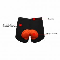 Foam Padded Cycling Underwear, PTT Outdoor, 3 2,