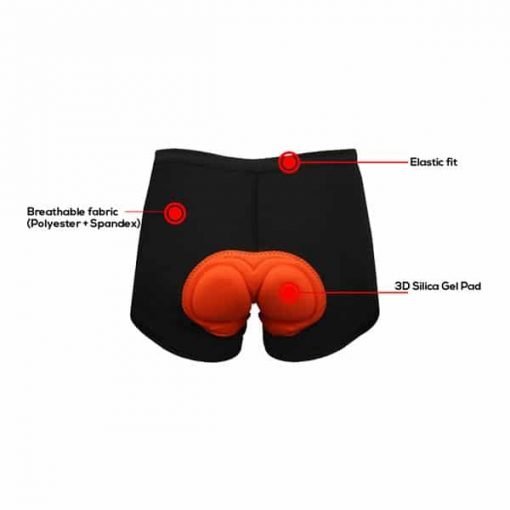 Foam Padded Cycling Underwear, PTT Outdoor, 3 2,