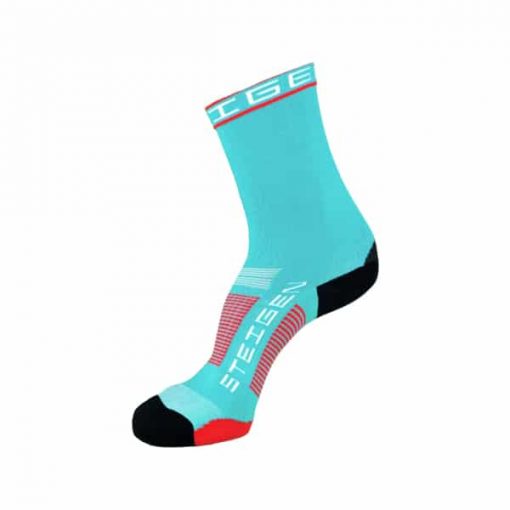 STEIGEN 3/4 Length Anti Blister Socks, PTT Outdoor, 3 Quater Aqua Blue,