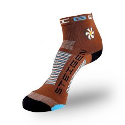 STEIGEN 1/4 Length Anti Blister Socks, PTT Outdoor, brown quarter display,