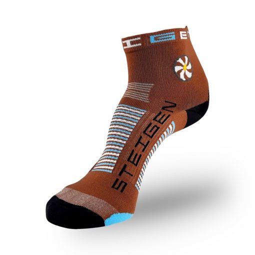STEIGEN 1/4 Length Anti Blister Socks, PTT Outdoor, brown quarter display,