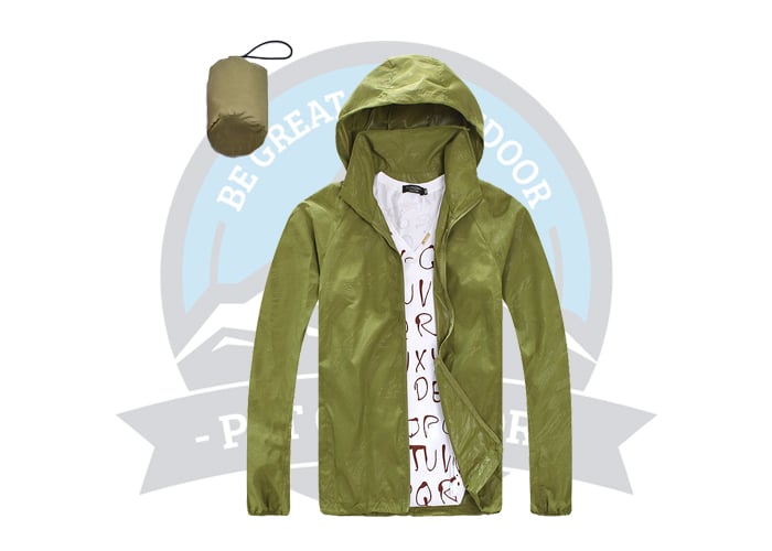 Water Resistance Single Layer Windbreaker 16 Army Green 2