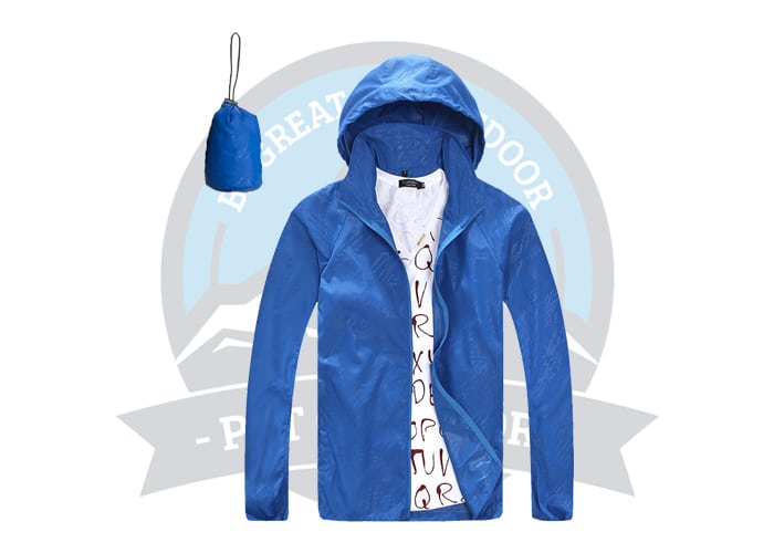 Water Resistance Single Layer Windbreaker 10 Cool Blue 1
