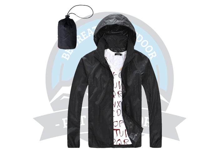 Water Resistance Single Layer Windbreaker 12 Jet Black 1