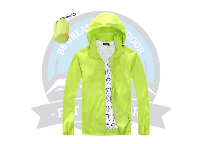 Water Resistance Single Layer Windbreaker 13 Lime Green 1