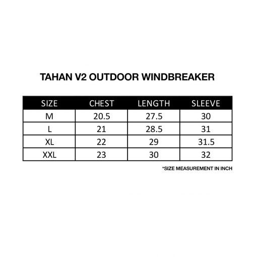 TAHAN V2 Outdoor Windbreaker, PTT Outdoor, TAHAN V2 Outdoor Windbreaker SC,