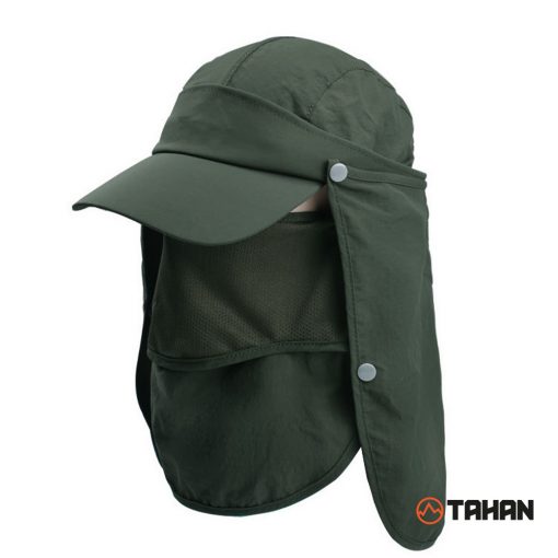 TAHAN Outdoor Multi-function Sun Cap, PTT Outdoor, TAHAN Outdoor Suncap Army Green,