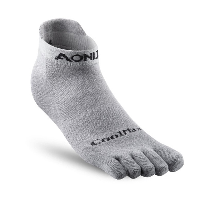 AONIJIE Premium Compression Toe Socks, PTT Outdoor, Aonijie Short Compression Toe Socks Grey,