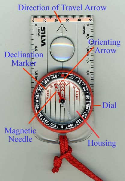 Hiking Tips For Beginners: How To Navigate | PTT Outdoor Parts of a compass