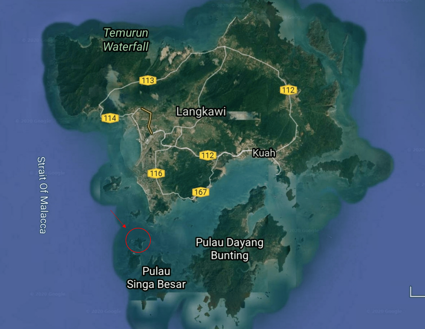 Pulau Kentut Location