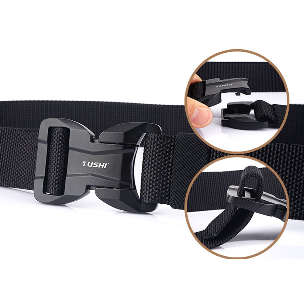 TBF TUSHI Belt with Magnetic Clip, Tali pinggang, canvas, adjustable, buckle heat, leather, cotton, straps waist belt