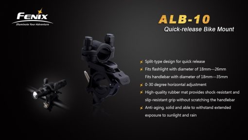 Fenix ALB-10 New Bicycle Mount- solid and anti-aging