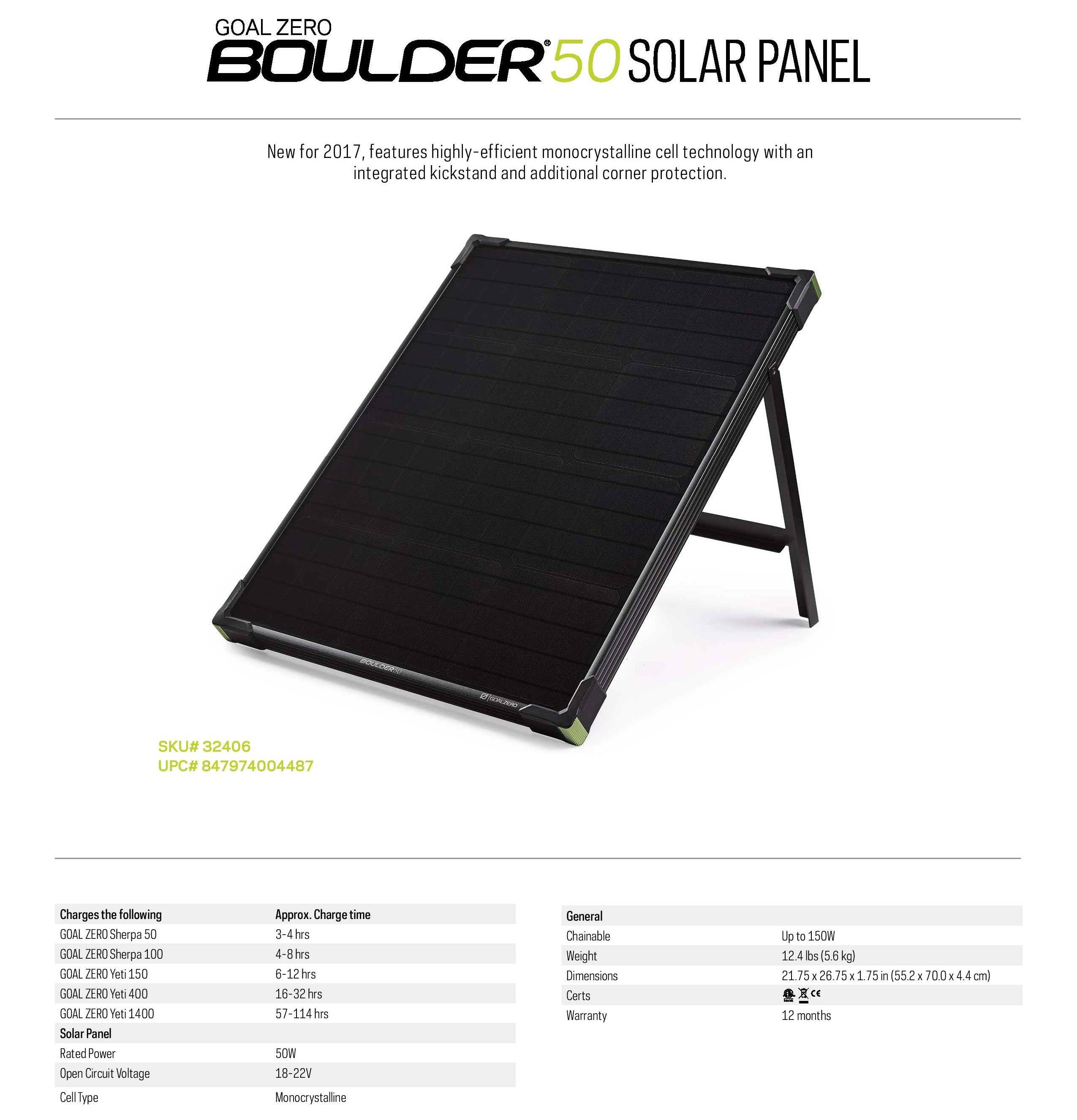 GOAL ZERO Boulder Solar Panel Amazing 2 types of power ...