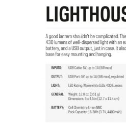 GOAL ZERO Lighthouse Core Lantern & USB Power Hub, PTT Outdoor, Lantern Core 3,