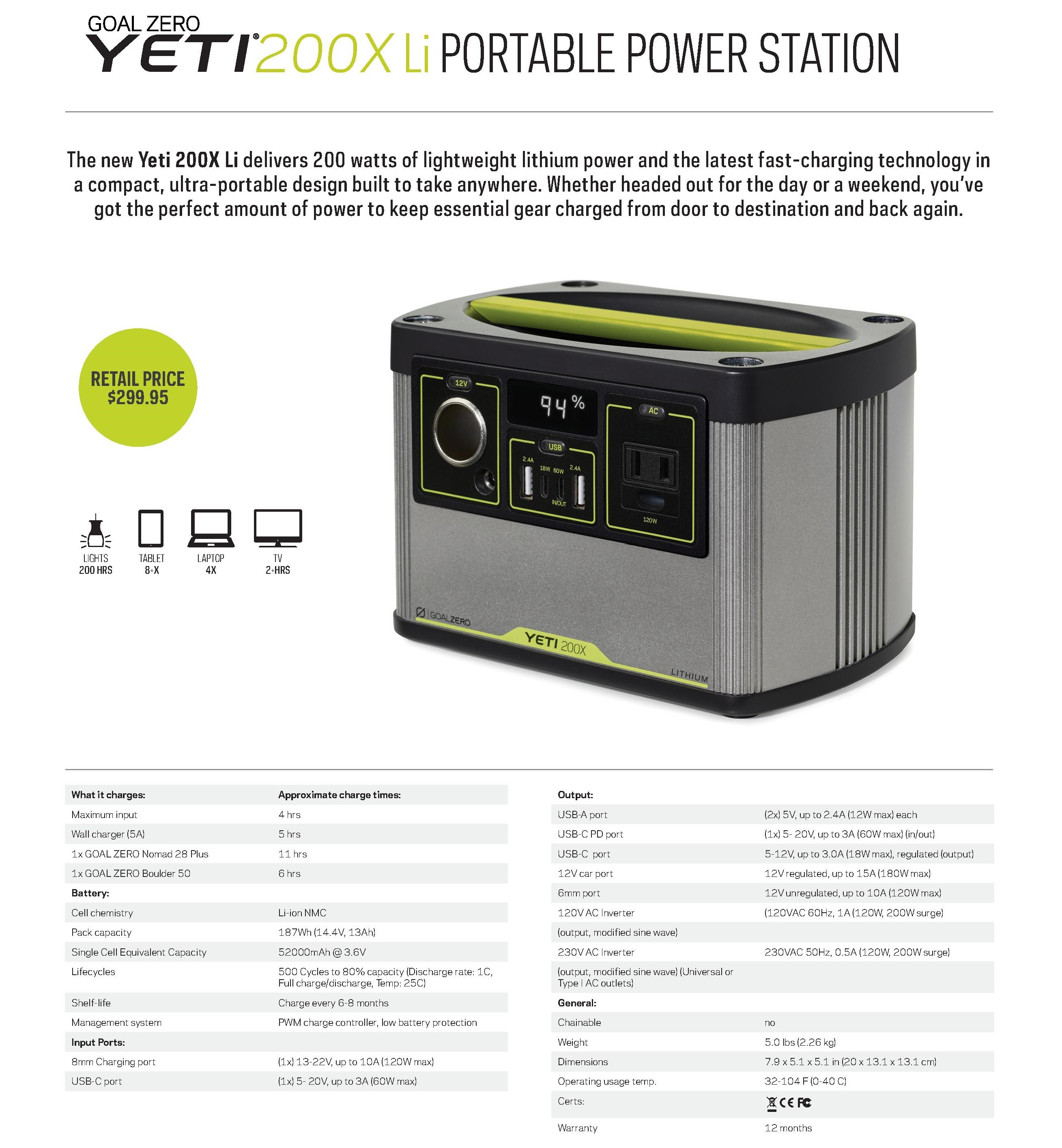 GOAL ZERO Yeti 200X Lithium Portable Power Station Amazing | PTT Outdoor