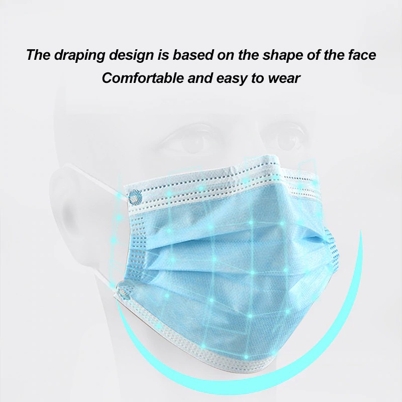 3-PLY Face Mask, topeng muka, waterproof, 3 lapis, non woven