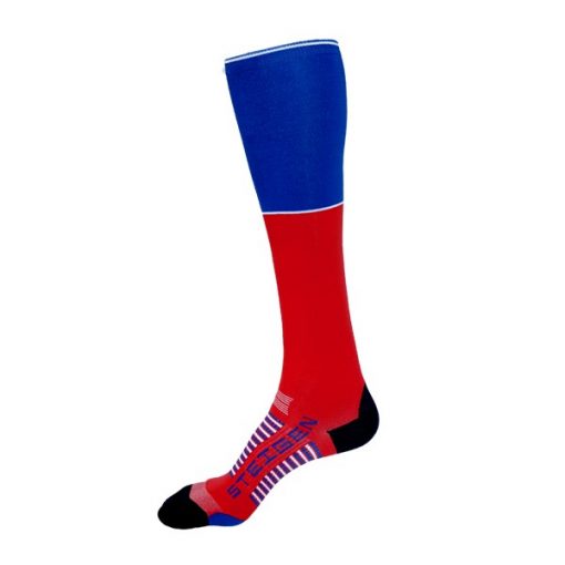 STEIGEN Full Length Anti Blister Socks, PTT Outdoor, Full Blue Red,