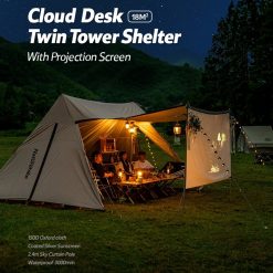 NATUREHIKE Cloud Desk Twin Tower Shelter Tent, PTT Outdoor, NATUREHIKE Cloud Desk Twin Tower Shelter Tent 7,