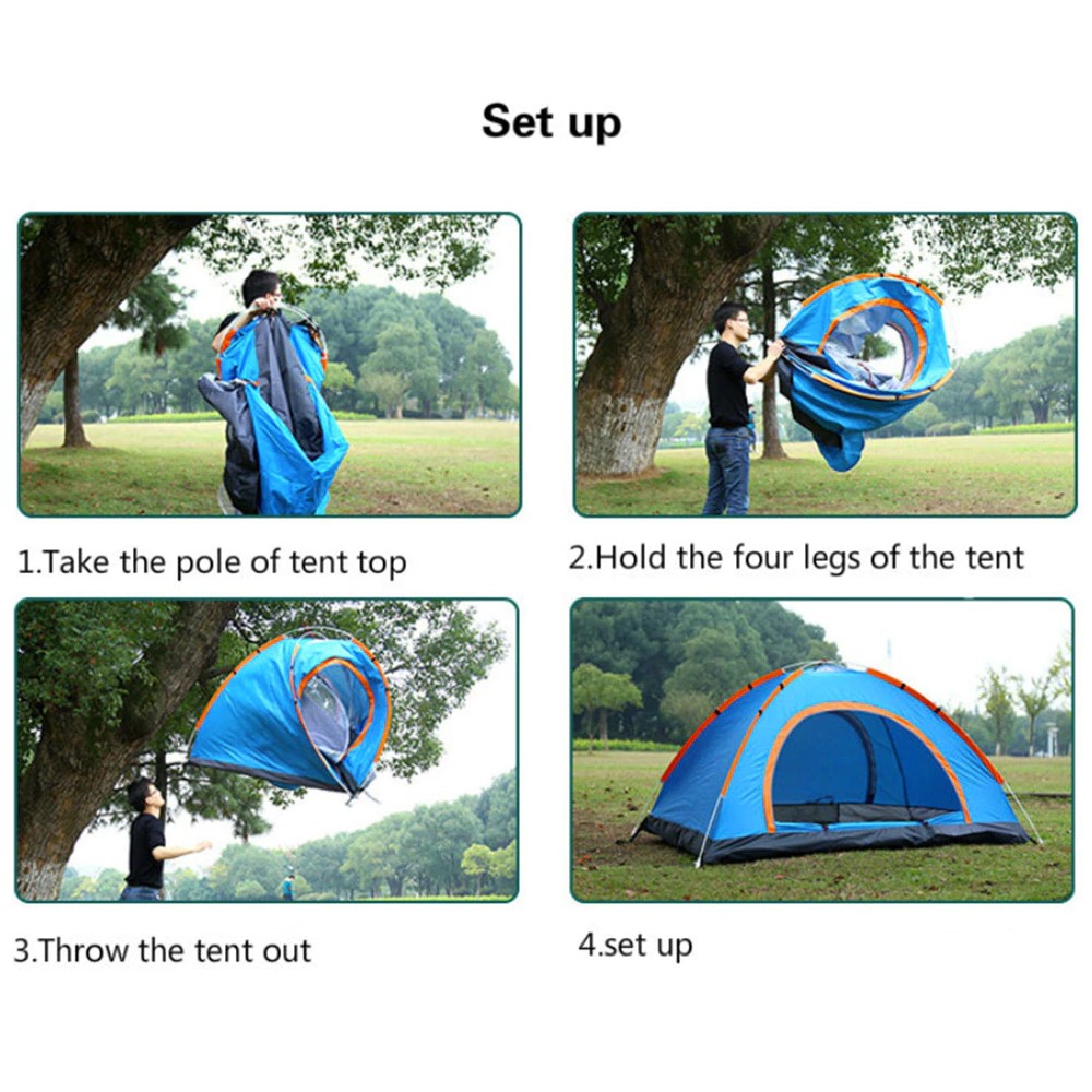 TBF Outdoor Automatic 2 Men Tent, comfortable, water-resistant, lightweight, outdoor, affordable