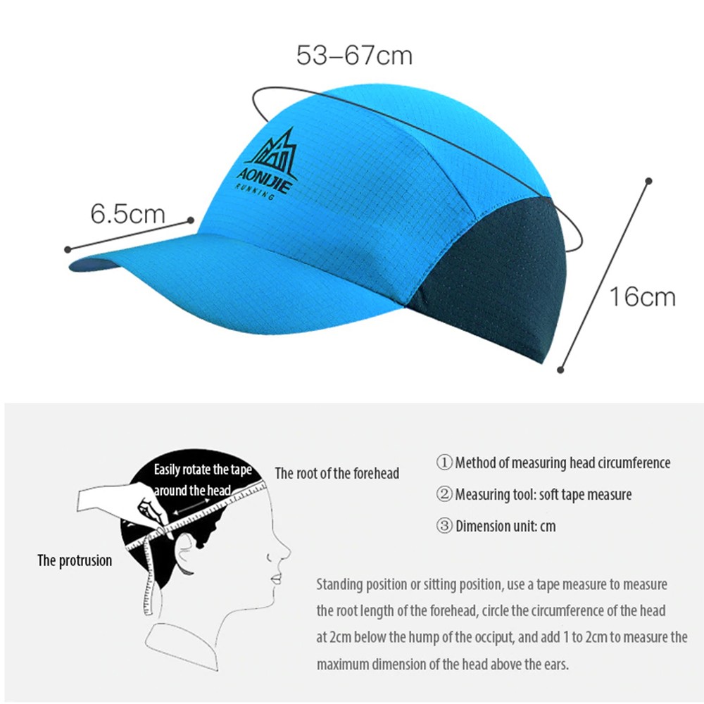 AONIJIE Outdoor Athletic Cap, cap, topi, outdoor, lightweight, breathable, cycling, running, 