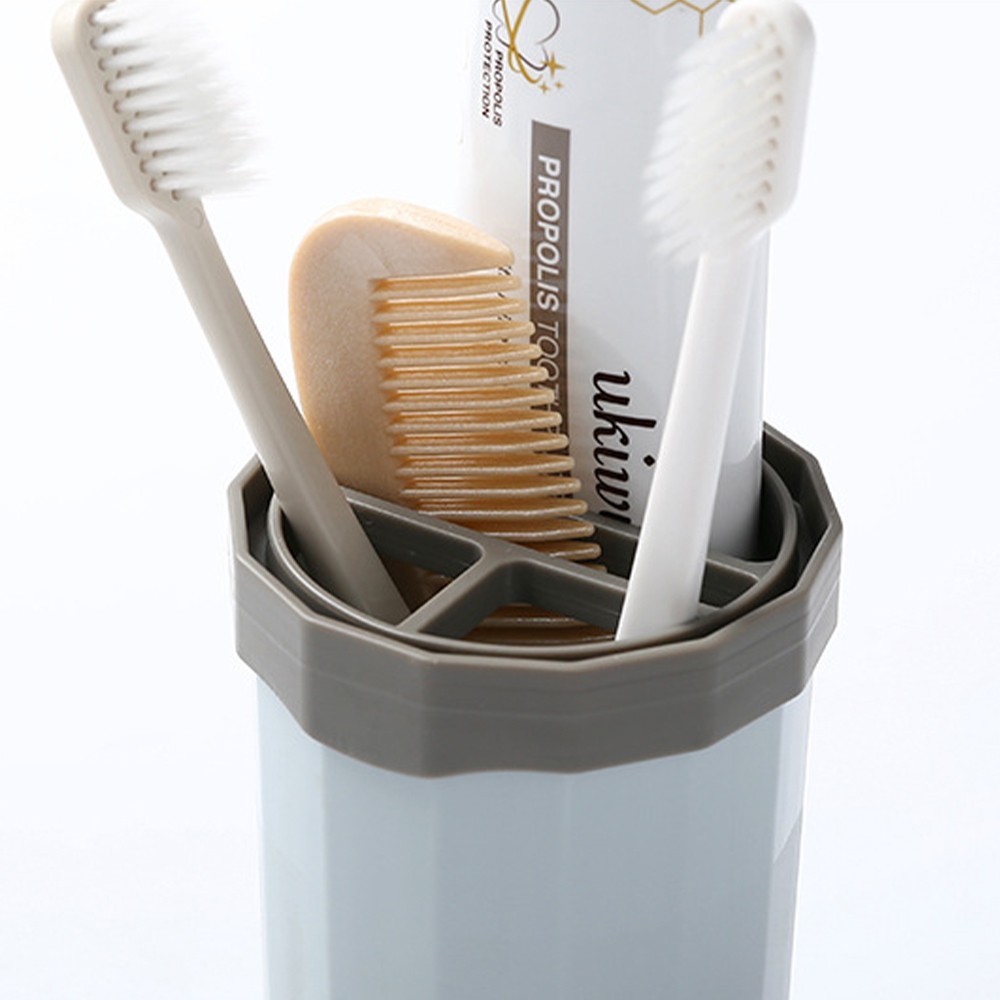 [READY STOCK] Travel Toiletries Storage Box with Separate storage Blue