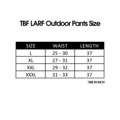 TBF LARF Outdoor Pants, PTT Outdoor, sz,