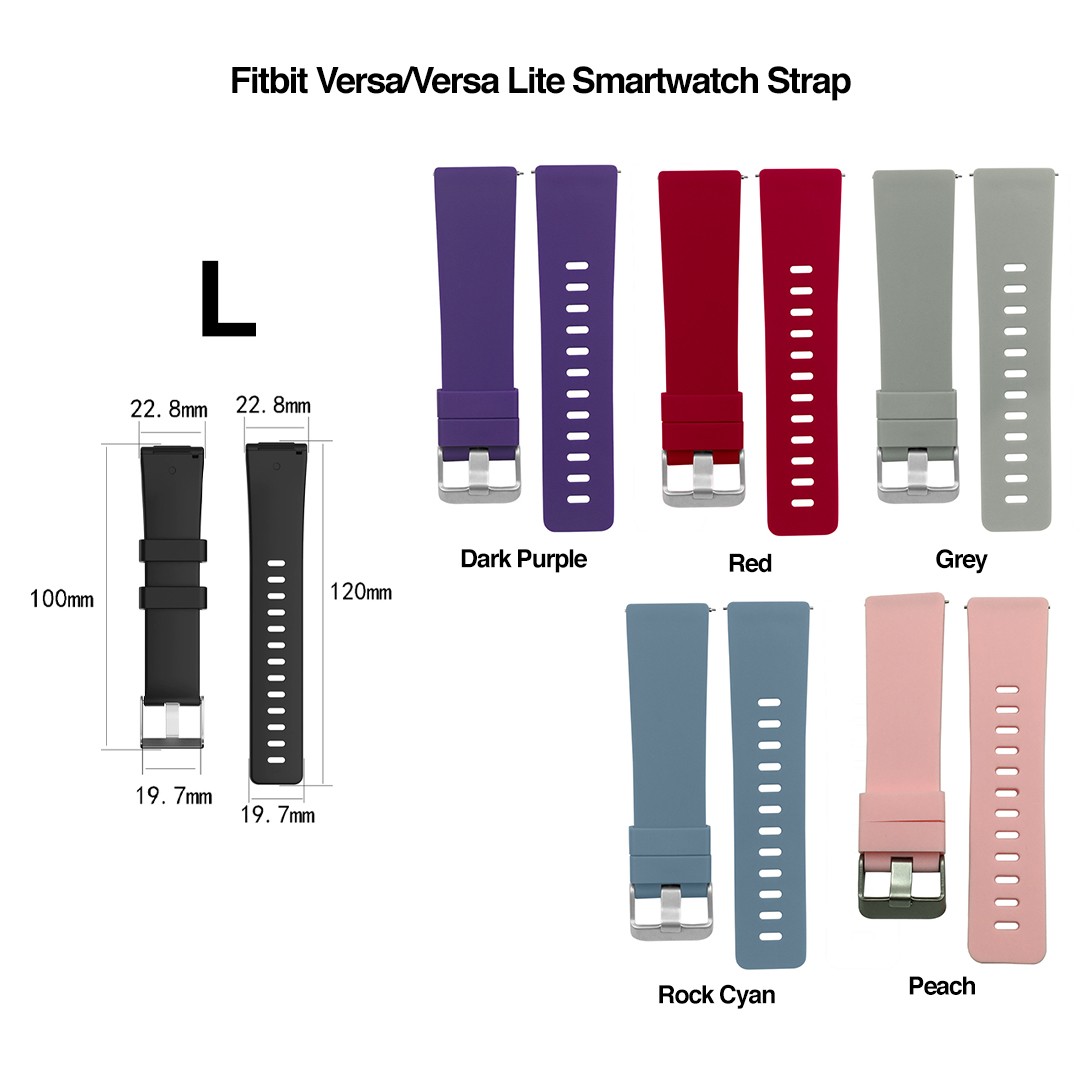 Fitbit Versa/Versa Lite Waterproof Smartwatch Strap, tali jam, unisex, band, bracelet, jam tangan, women, travel, replacement, adjustable