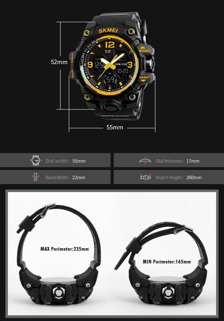 how to set alarm in skmei 1155 watch