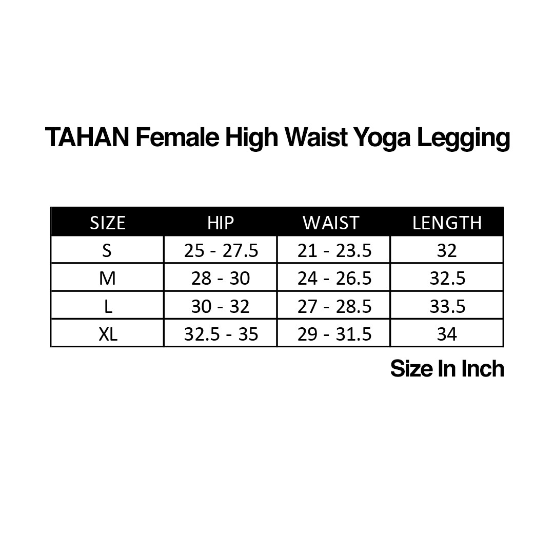 TAHAN Female High Waist Yoga Legging, tight, seluar ketat, long pant, jogging, running, yoga pant