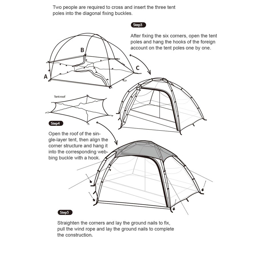 NATUREHIKE New 20D Cloud Peak 2 Person Hexagonal Tent