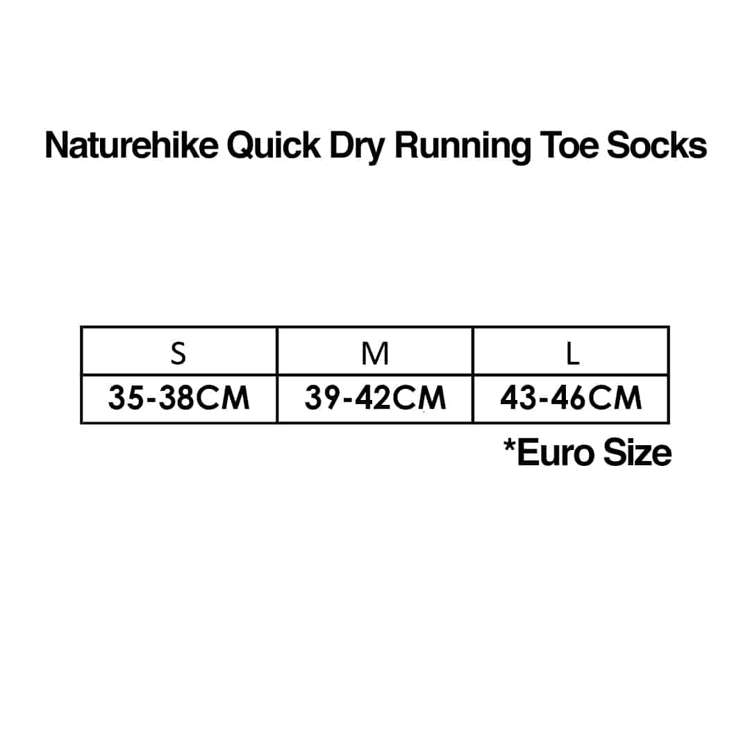 NATUREHIKE Quick Dry Running Toe Socks, natural separate toe sock, five finger, mesh, comfortable, breathable, running, hiking, marathon, cycling, stoking, pendek, short