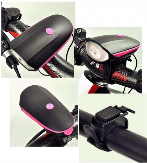 TBF 2 in 1 Bicycle Light and Electric Bell (USB Charging), PTT Outdoor, 1 1,