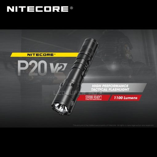 High Performance NITECORE P20 V2 CREE XP-L2 V6 LED 1100 Lumens 2nd Generation STROBE READY™ Tactical Flashlight
