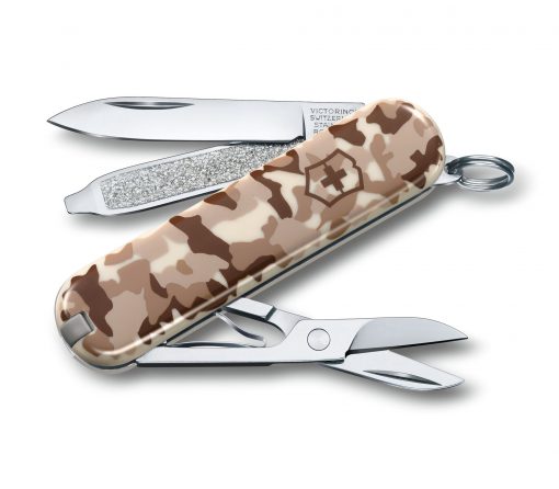 VICTORINOX Classic SD Camouflage Multitool Pocket Knife, PTT Outdoor, SAK 0 6223 941 S1,
