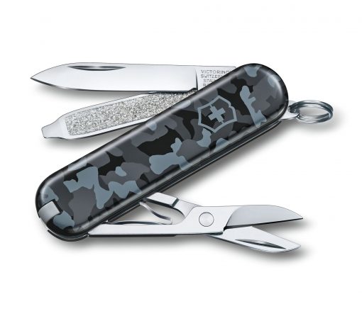 VICTORINOX Classic SD Camouflage Multitool Pocket Knife, PTT Outdoor, SAK 0 6223 942 S1,