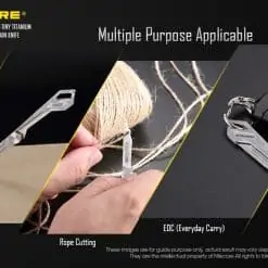 NITECORE NTK05 Ultra-Tiny Titanium Folding Keychain Knife
