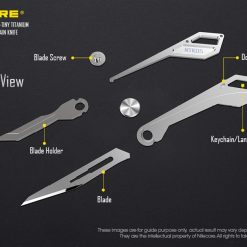 NITECORE NTK05 Ultra-Tiny Titanium Folding Keychain Knife