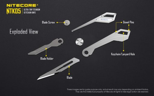 NITECORE NTK05 Ultra-Tiny Titanium Folding Keychain Knife