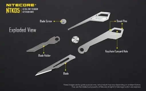 NITECORE NTK05 Ultra-Tiny Titanium Folding Keychain Knife