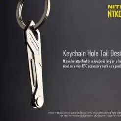 NITECORE NTK05 Ultra-Tiny Titanium Folding Keychain Knife
