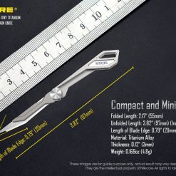 NITECORE NTK05 Ultra-Tiny Titanium Folding Keychain Knife