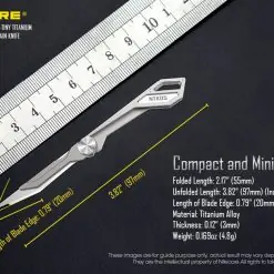 NITECORE NTK05 Ultra-Tiny Titanium Folding Keychain Knife