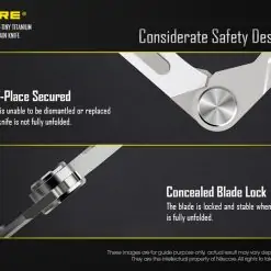 NITECORE NTK05 Ultra-Tiny Titanium Folding Keychain Knife