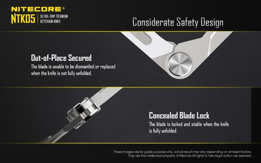 NITECORE NTK05 Ultra-Tiny Titanium Folding Keychain Knife