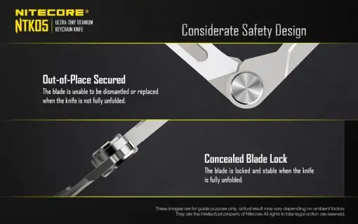 NITECORE NTK05 Ultra-Tiny Titanium Folding Keychain Knife