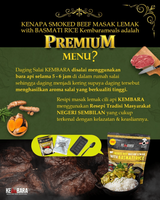 KEMBARA Meals (With Food Warmer), PTT Outdoor, smoke BEEF,