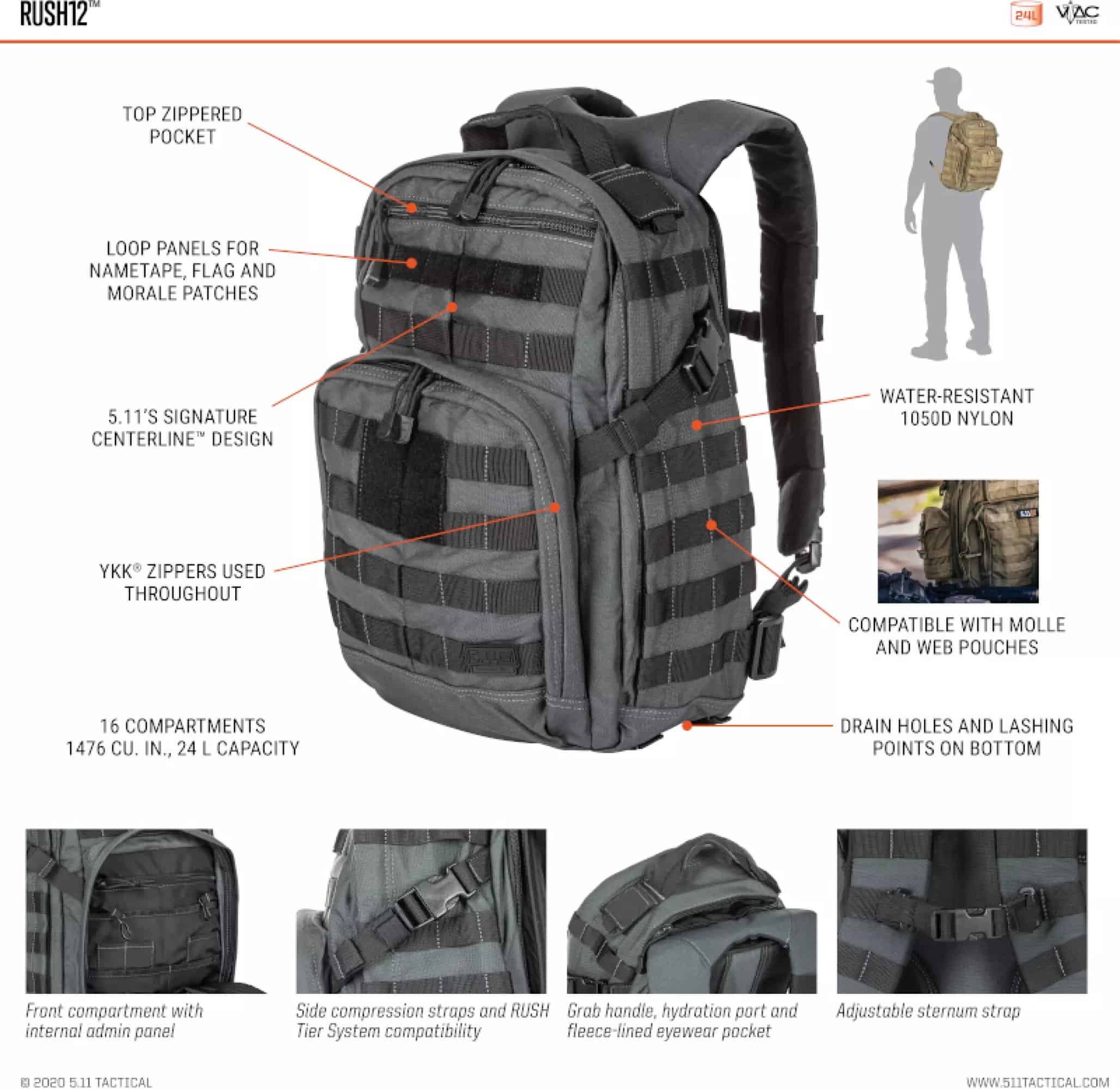 5.11 tactical rush 12 backpack