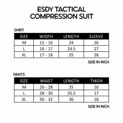 ESDY Compression Suit, PTT Outdoor, ESDY Tactical Compression Suit SZ,