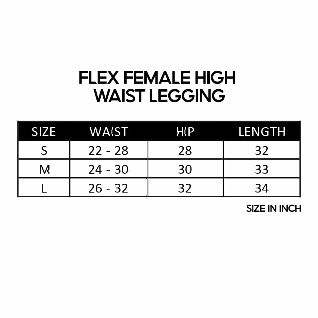 Flex Female High Waist Legging, women, girl, ladies, flexible, stretchable, adjustable, getah, slim, fit, skinny, waist, rubberband, long length